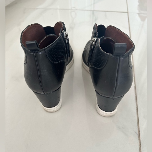 LINEA Paolo Felicia Leather Platform Wedge Sneaker Boootie - Picture 3 of 7